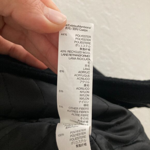 GAP Factory Men's Wool Blend Worker Jacket Zip Up Black Quilted Insulated Small - Picture 15 of 16